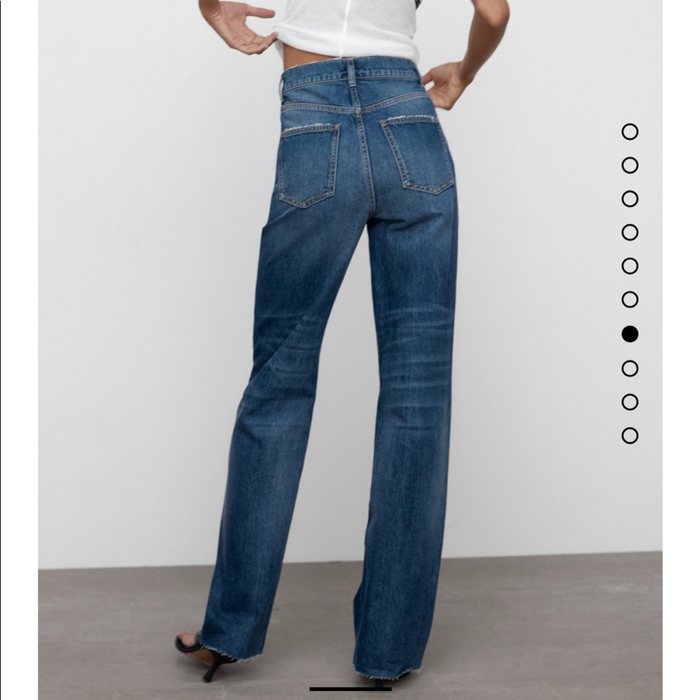 ZARA The 90’s Full Length Jean Wide/Straight Leg